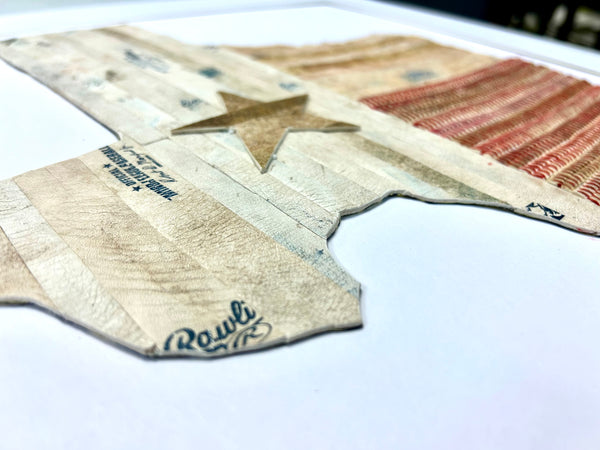 Texas State Original Artwork - made from used baseballs
