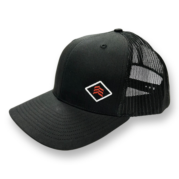 Three Seams Logo Trucker Hat - Left Eye Logo