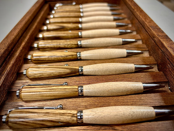 Baseball Bat Wood Pen - paired with Zebra Wood