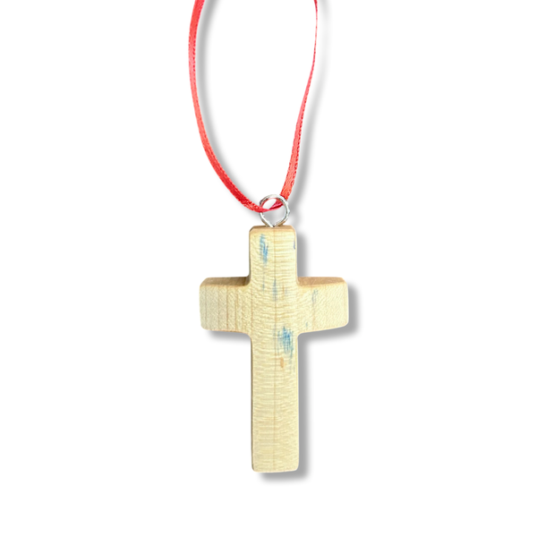 Wood Bat Christmas Cross Ornaments - Small Batch No. 18