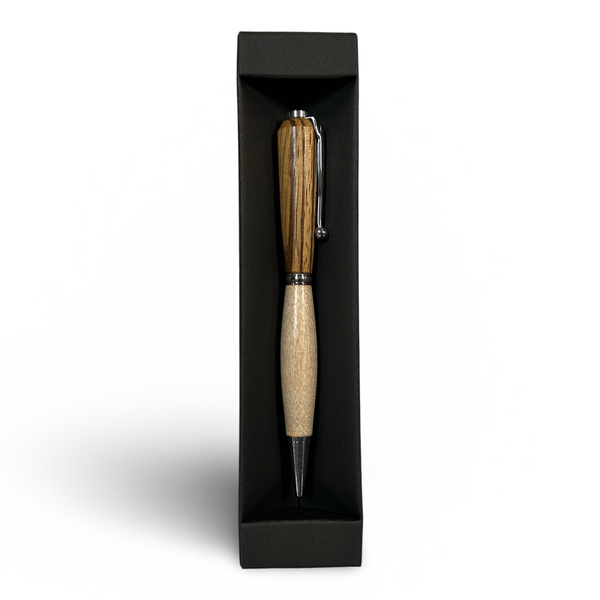 Baseball Bat Wood Pen - paired with Zebra Wood
