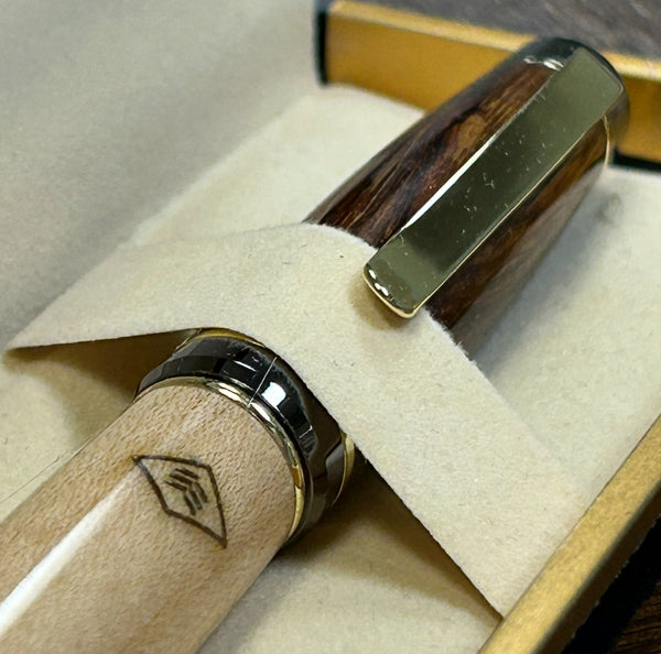 Cigar Style Baseball Bat Wood Pen - paired with Arizona Desert Ironwood