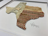 Texas State Original Artwork - made from used baseballs