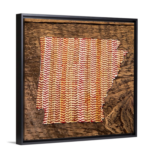 Arkansas 16x16 Floating Frame Fine Art Canvas Print from The America at the Seams Project LE/250
