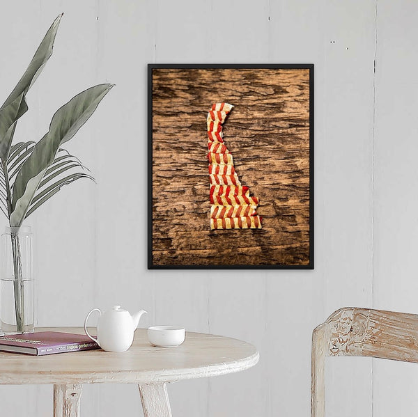 Delaware 16x20 Floating Frame Fine Art Canvas Print from The America at the Seams Project LE/250