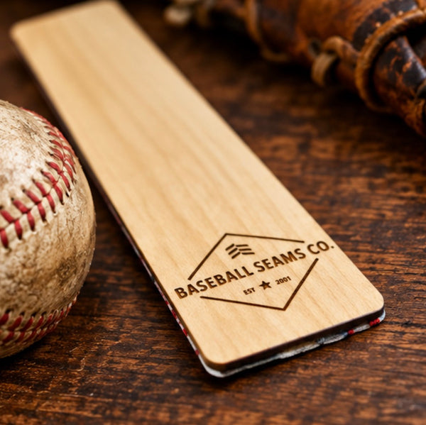 Handmade Authentic Baseball Leather and Seams Bookmark