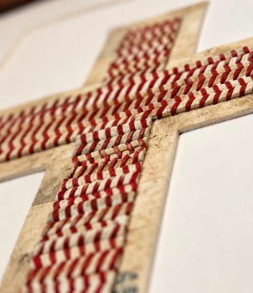 "Traditional Cross" Original Baseball Artwork