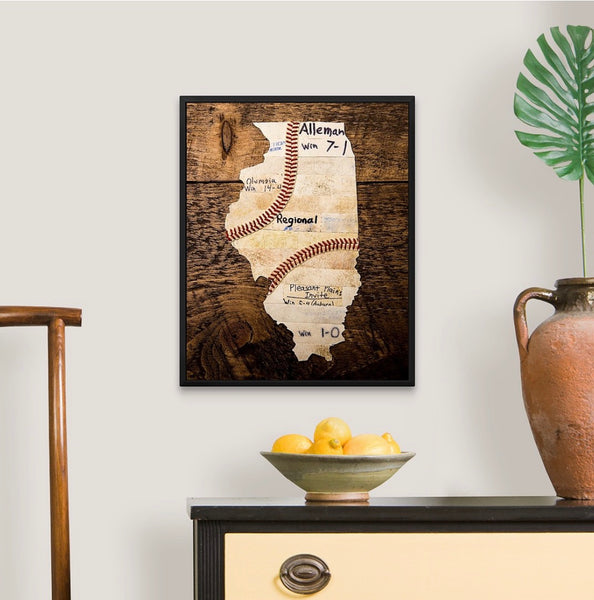 Illinois 16x20 Floating Frame Fine Art Canvas Print from The America at the Seams Project LE/250