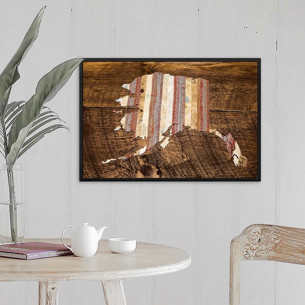 Alaska 16x24 Floating Frame Fine Art Canvas Print from The America at the Seams Project LE/250