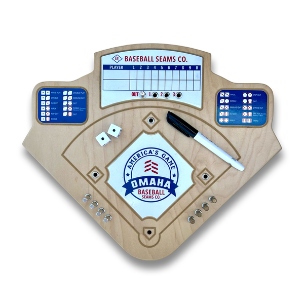 OMAHA Maple Wood Baseball Board Game