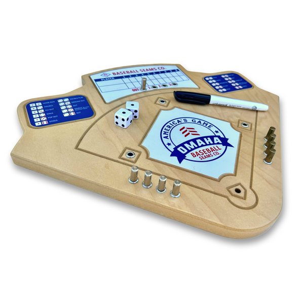 OMAHA Maple Wood Baseball Board Game