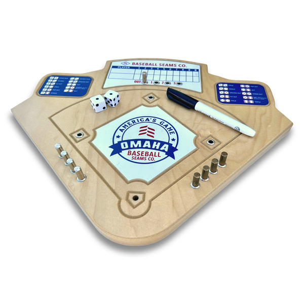 OMAHA Maple Wood Baseball Board Game