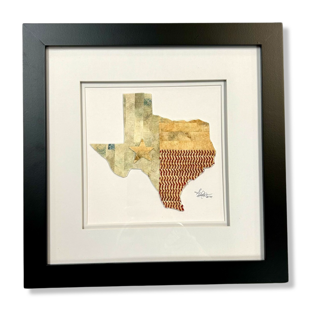 Texas State Original Artwork - made from used baseballs