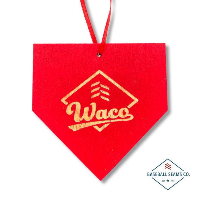 Handcrafted WACO Home Plate Christmas Ornament