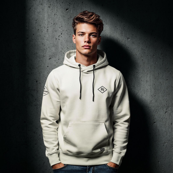 Soft Beige Ambassador Baseball Flag Hoodie