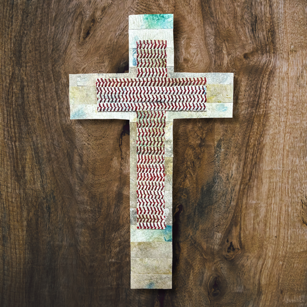 Baseball Wall Cross Upcycled from Used Baseballs