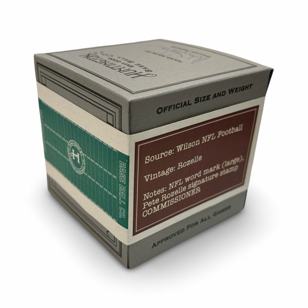 Reclaimed Football Baseball - NFL Stamp & Rozelle 1 of 1