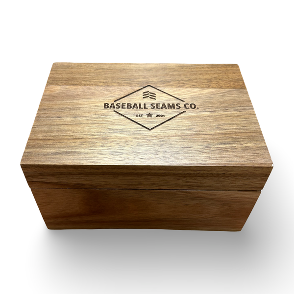 Engraved Acacia Wood Memory Box for Ornaments and Keepsakes