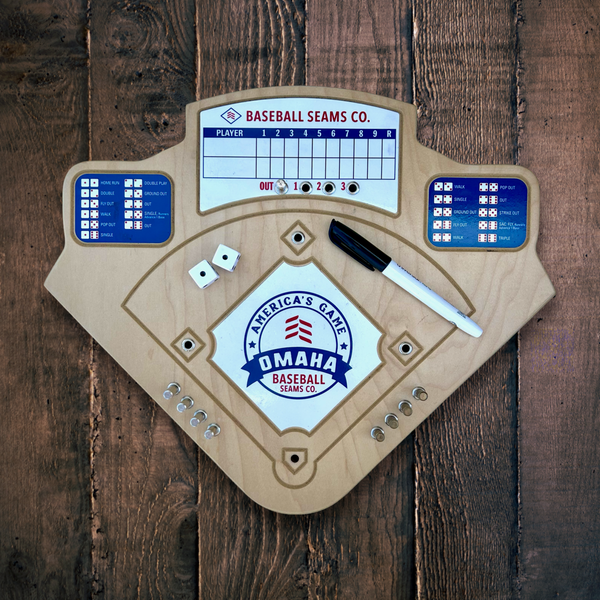 OMAHA Maple Wood Baseball Board Game