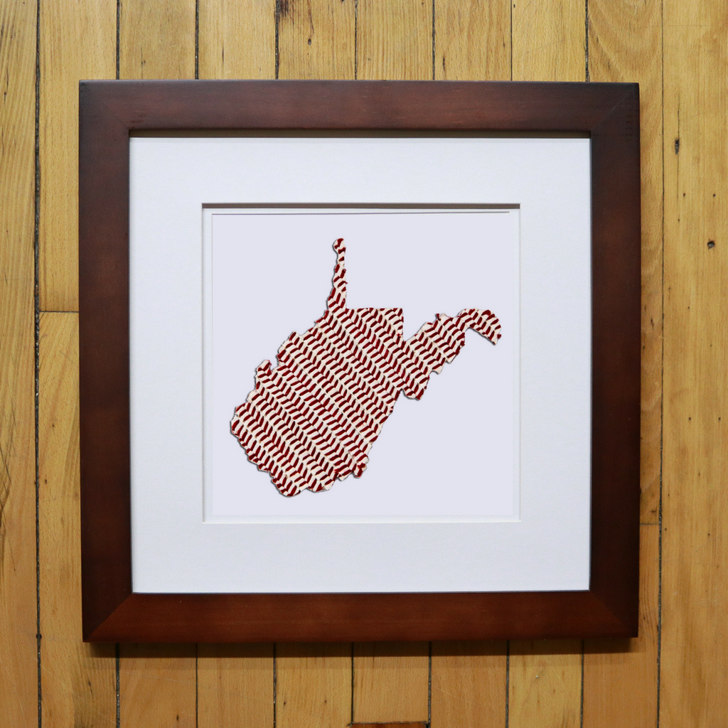 “America At The Seams” Framed Print of State Artwork
