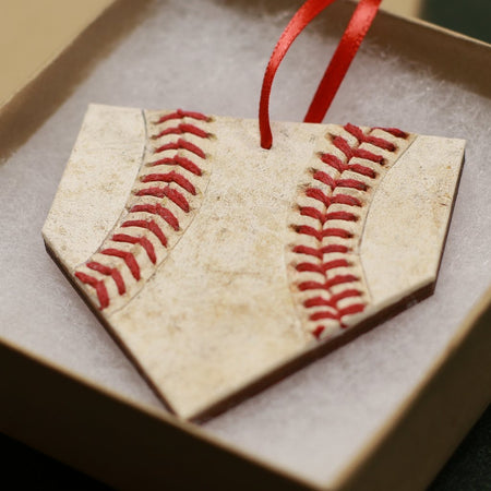 Handcrafted WACO Home Plate Christmas Ornament