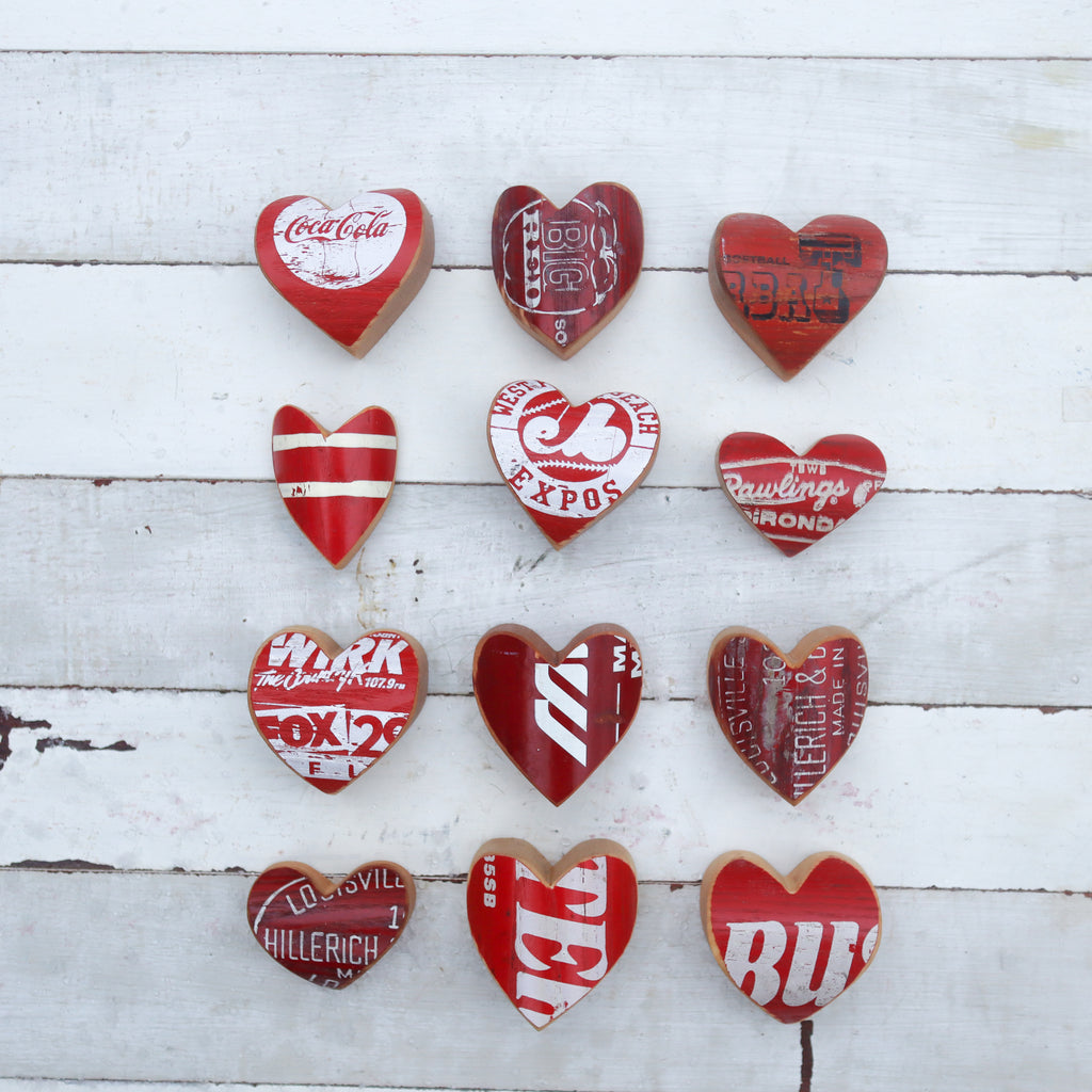 Red Wood Pocket Hearts - Batch No. 7