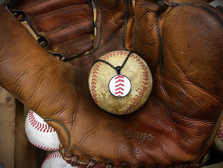 Baseball Seam Pendant Necklace