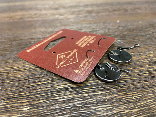 Softball Yellow Leather Earrings