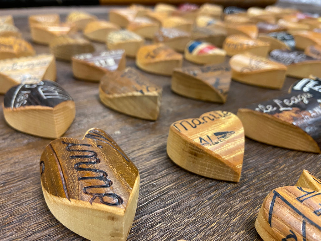 Small Batch No. 5 Wood Baseball Bat Premium Pocket Hearts