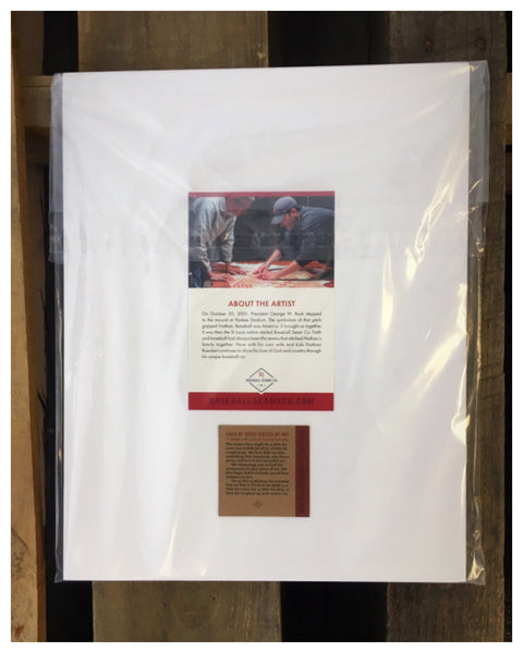 "Seams of Love" Baseball Heart Original Artwork