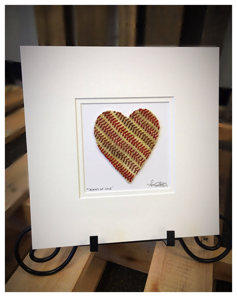 "Seams of Love" Baseball Heart Original Artwork