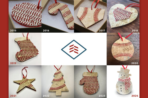 Handmade Baseball Ornaments Complete Set of 11