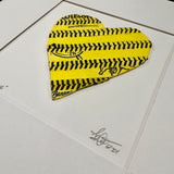 Upcycled Banana Ball Handmade Framed Heart
