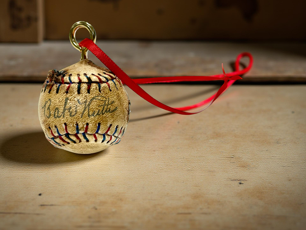 Sandlot Style Babe Ruth Replica Autograph Miniature Baseball Ornament