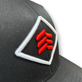 Three Seams Logo Trucker Hat - 3D Puffy Embroidered