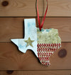 Handcrafted Texas Christmas Ornament