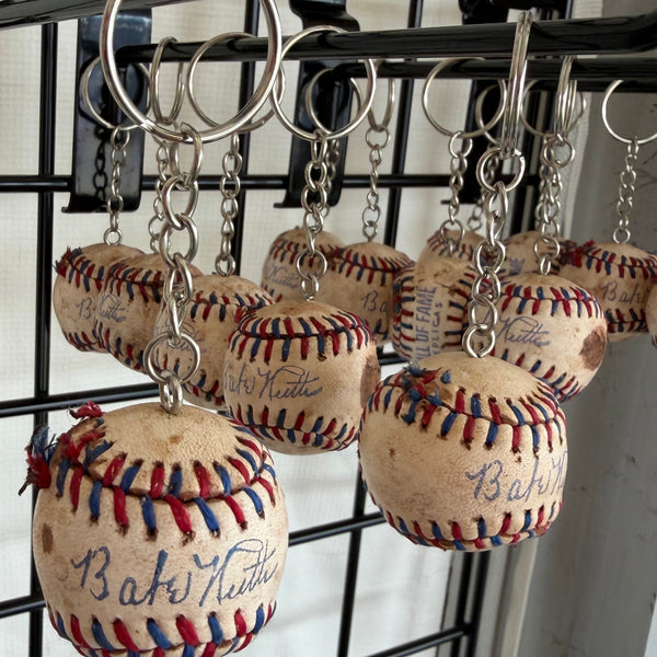 Sandlot Style Babe Ruth Replica Autograph 1.5in Miniature Baseball Keychain