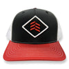 Three Seams Logo Trucker Hat - 3D Puffy Embroidered