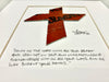 Reclaimed Football Leather Angled Cross - Framed to 8x10