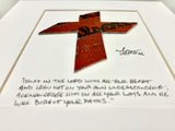 Reclaimed Football Leather Angled Cross - Framed to 8x10