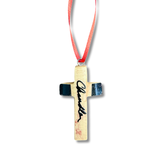 Wood Bat Christmas Cross Ornaments - Small Batch No. 18