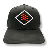 Three Seams Logo Trucker Hat - 3D Puffy Embroidered