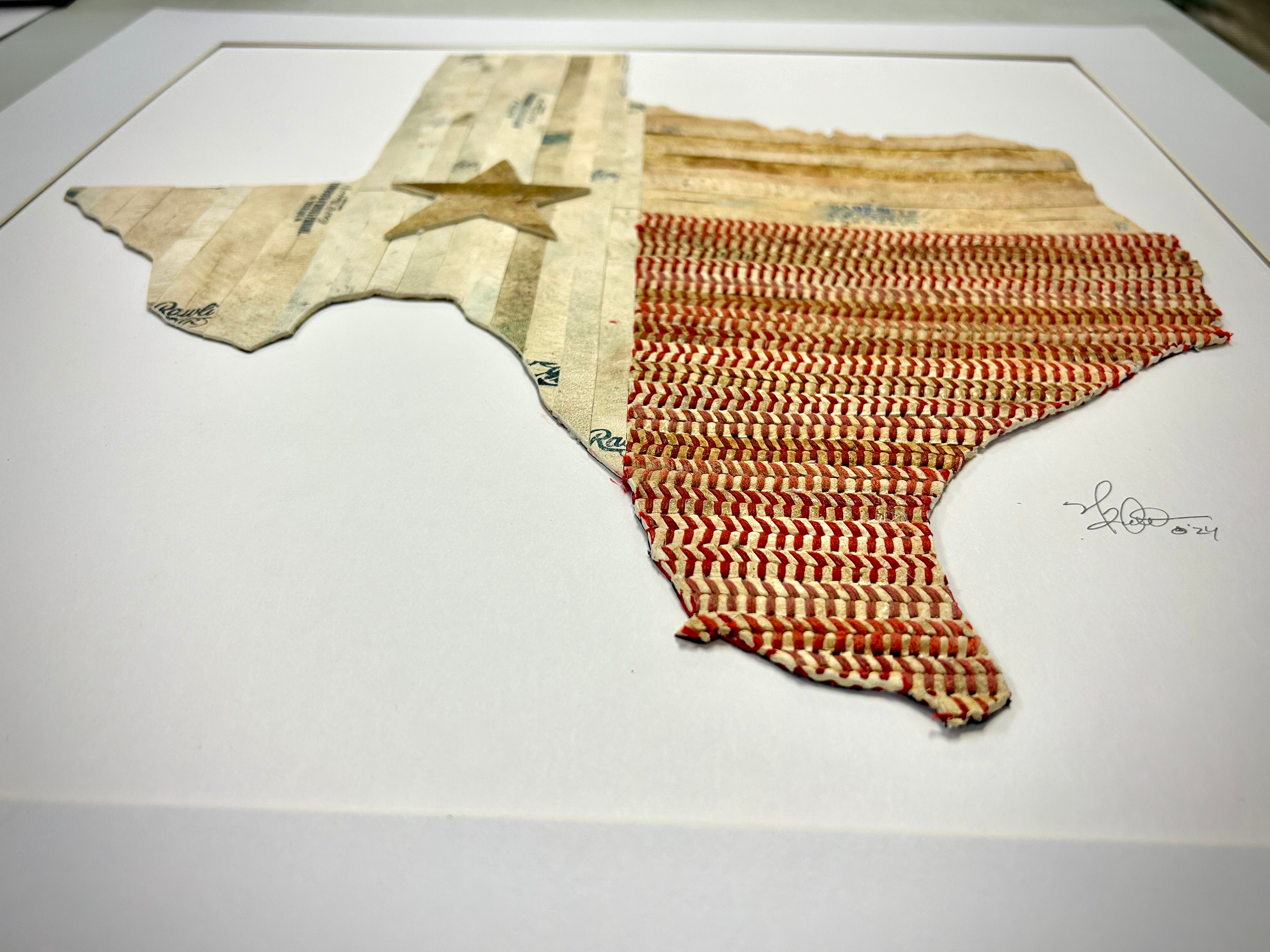 Texas State Original Artwork - made from used baseballs – The Baseball ...