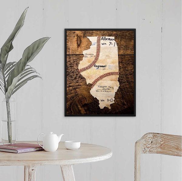 Illinois 16x20 Floating Frame Fine Art Canvas Print from The America at the Seams Project LE/250