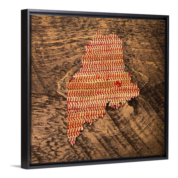 Maine 16x16 Floating Frame Fine Art Canvas Print from The America at the Seams Project LE/250