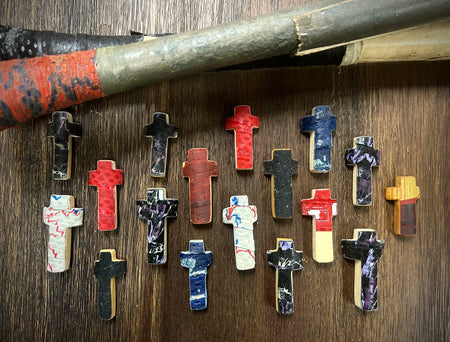 Batch No. 12 Premium Baseball Bat Wood Pocket Crosses