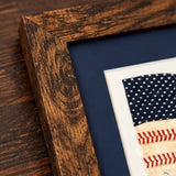 Patriotic Baseball American Flag Style Original Art in 11x14 Brown Frame titled “America’s Game”