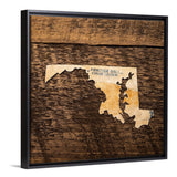 Maryland 16x16 Floating Frame Fine Art Canvas Print from The America at the Seams Project LE/250