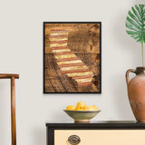 California 16x20 Floating Frame Fine Art Canvas Print from The America at the Seams Project LE/250