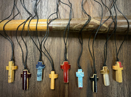 Wood Pocket Crosses - Small Batch 10 Reclaimed Baseball Bats